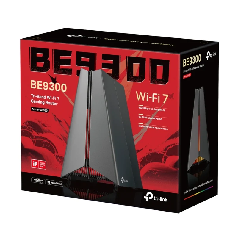 TP-Link Router Gaming Tri-Band Wi-Fi 7 BE9300, Archer GE550