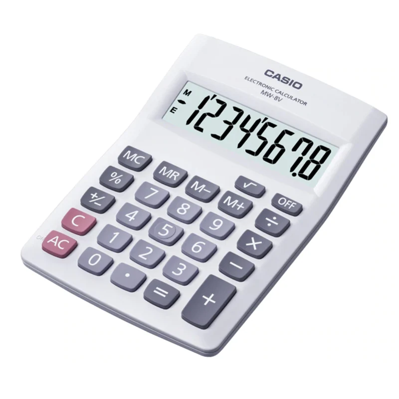 Casio Calculadora de Escritorio, MW-8V