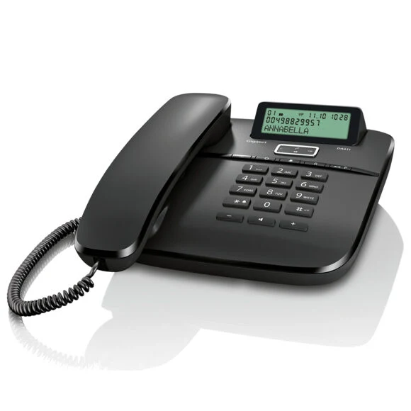 Gigaset DA 611 Telefono analogico Identificatore di chiamata Nero