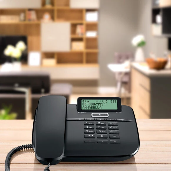 Gigaset DA 611 Telefono analogico Identificatore di chiamata Nero