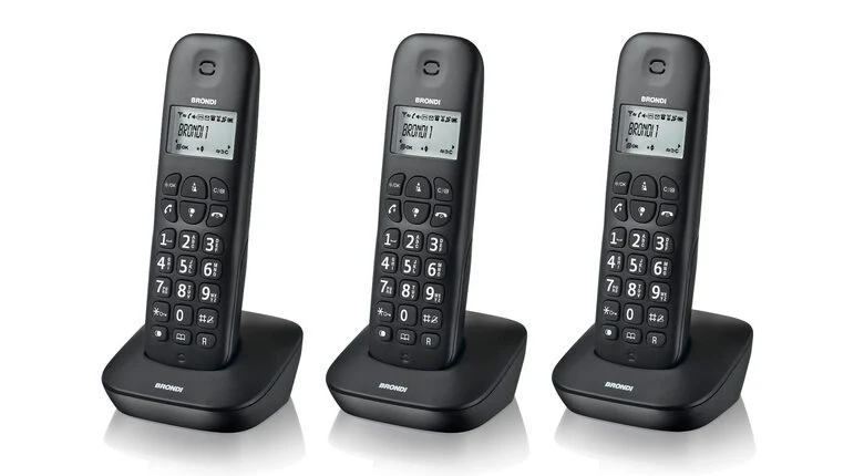 Brondi Gala Trio Telefono DECT Identificatore di chiamata Nero