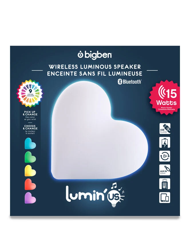 Bigben Interactive BTLSHEART altoparlante portatile Bianco 15 W