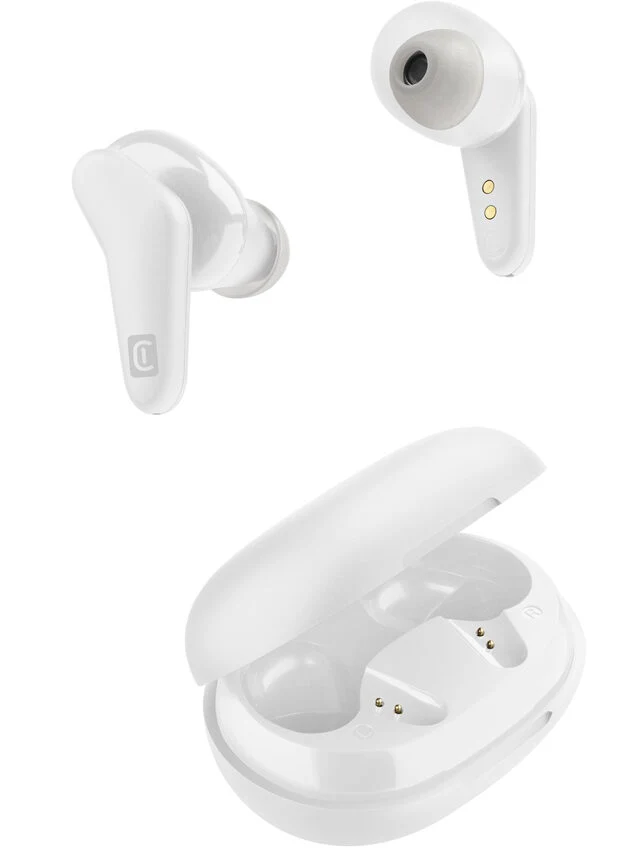Cellularline HARK Auricolari Bluetooth® stereo senza fili con custodia di ricarica Bianco