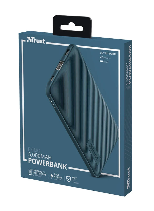 Trust 23860 batteria portatile Ioni di Litio 5000 mAh Blu