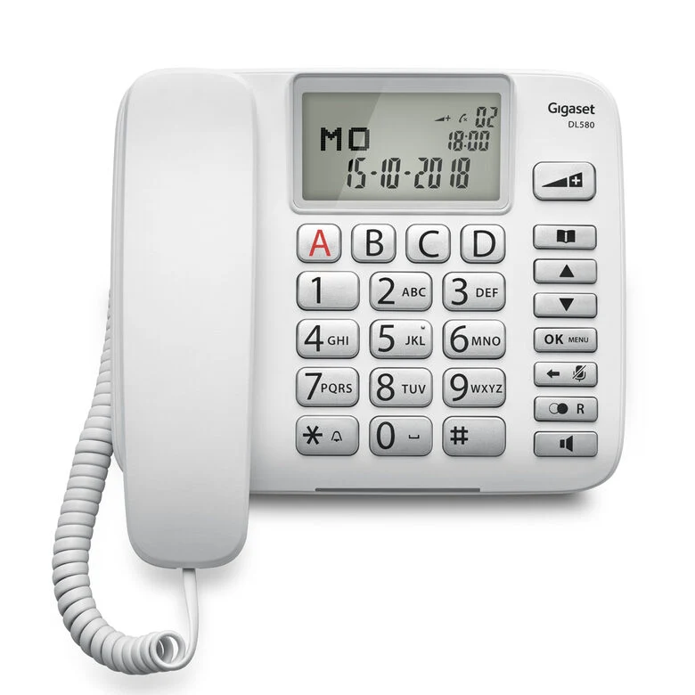 Gigaset DL580 Telefono analogico Identificatore di chiamata Bianco