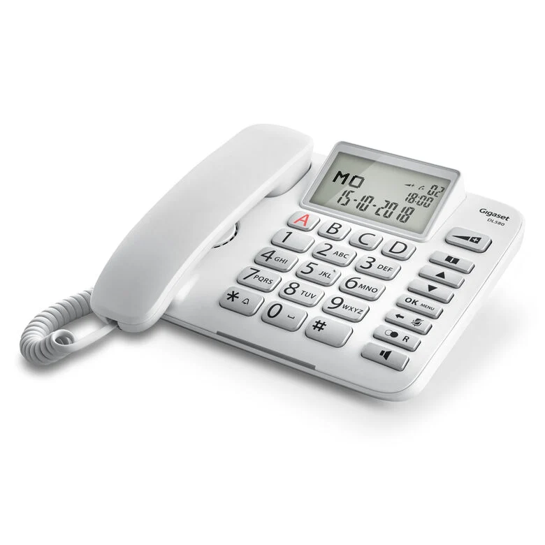 Gigaset DL580 Telefono analogico Identificatore di chiamata Bianco