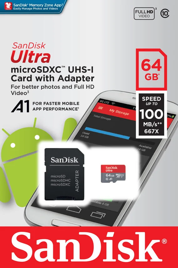 SanDisk Ultra 64 GB MicroSDXC UHS-I Classe 10