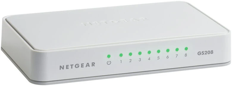 Netgear GS208 Gigabit Ethernet (10/100/1000) Bianco