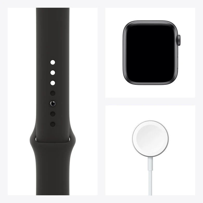 Apple Watch Serie 6 GPS + Cellular, 44mm in alluminio grigio siderale con cinturino Sport Nero