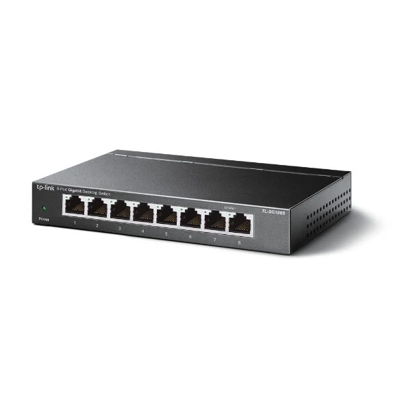 TP-Link TL-SG108S(UN) switch di rete Non gestito Gigabit Ethernet (10/100/1000) Desktop Nero