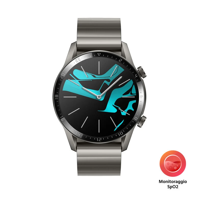 Huawei WATCH GT 2 3,53 cm (1.39") 46 mm AMOLED Grigio, Titanio GPS (satellitare)