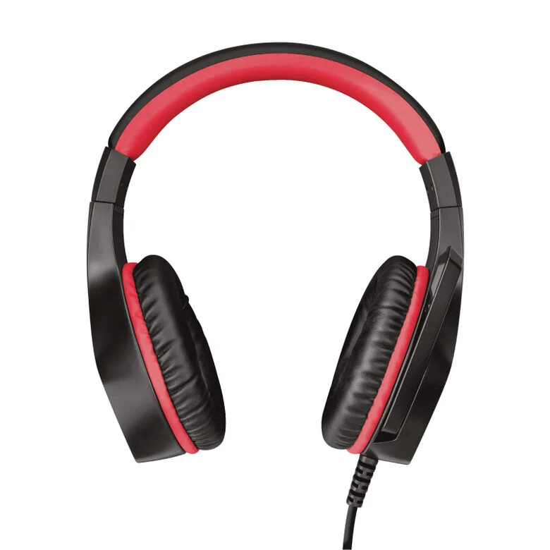 Trust GXT 404R Rana Auricolare Cablato A Padiglione Giocare Nero, Rosso