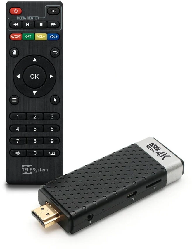 TELE System TS UP 4K Stealth Nero, Argento 4K Ultra HD 8 GB Wi-Fi