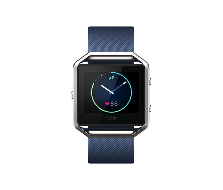 Fitbit Blaze orologio sportivo Touch screen Bluetooth Nero, Blu, Acciaio inossidabile