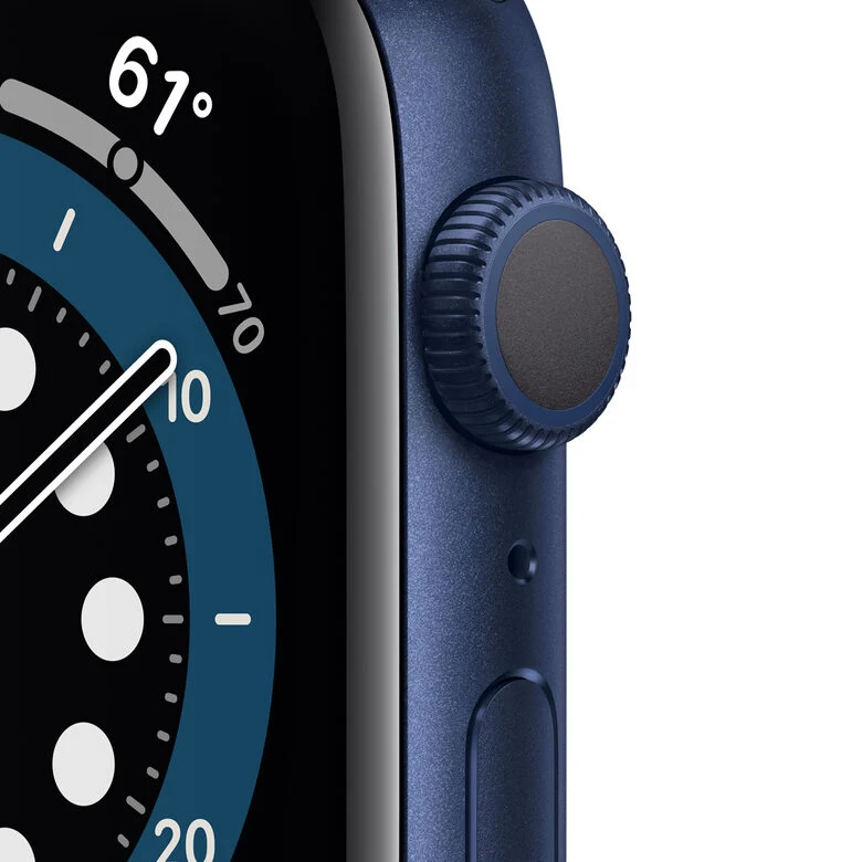 Apple Watch Serie 6 GPS, 40mm in alluminio azzurro con cinturino Sport Deep navy