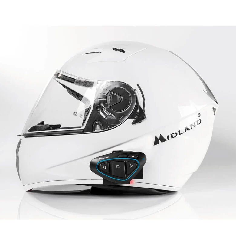 Albrecht Midland BTX2 Pro Twin interfono da moto 1000 m Nero, Blu