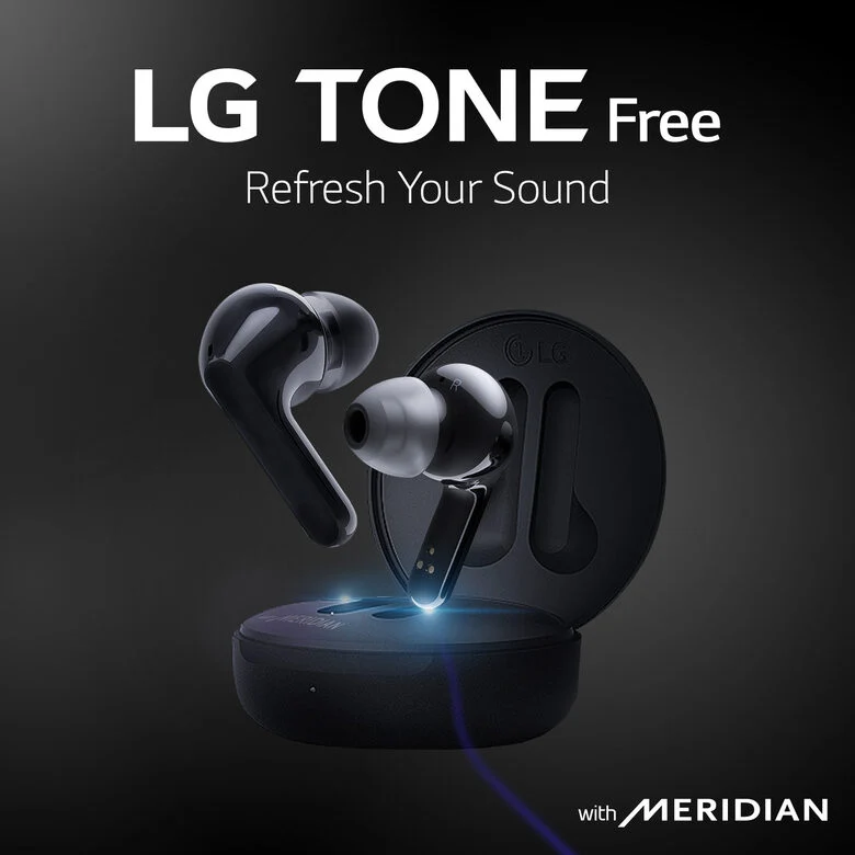 LG TONE Free FN6 Black Cuffie Bluetooth True Wireless con custodia UVnano
