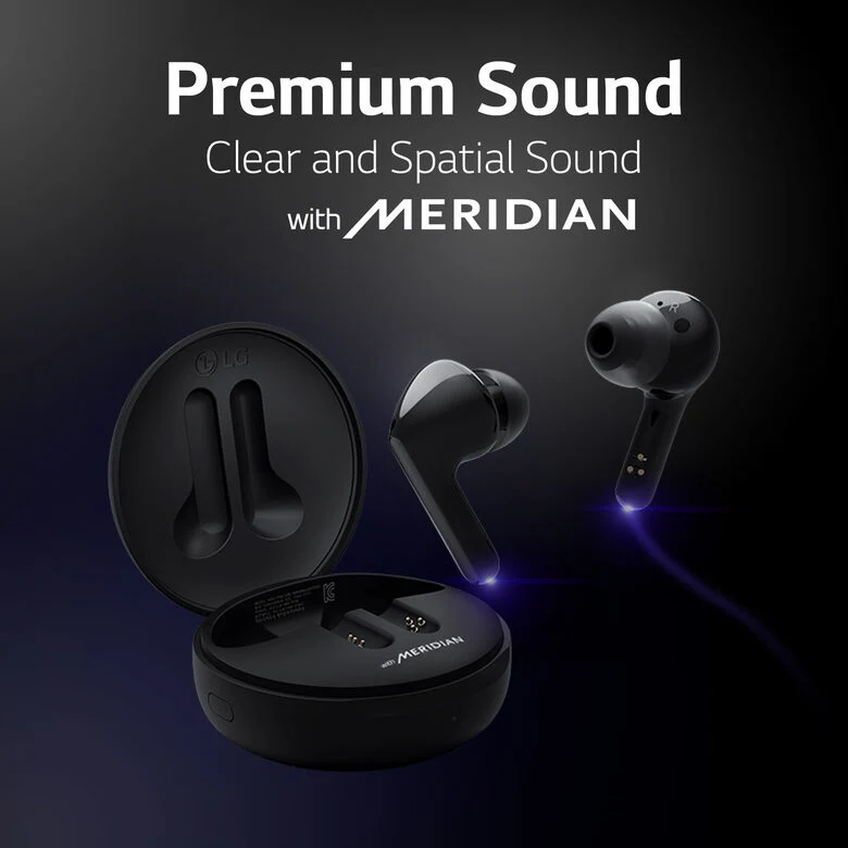 LG TONE Free FN6 Black Cuffie Bluetooth True Wireless con custodia UVnano