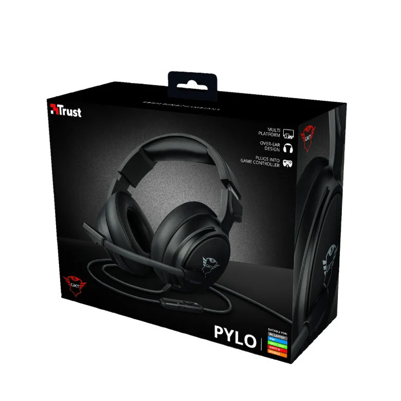 Trust GXT 433 Pylo Auricolare Cablato A Padiglione Giocare Nero