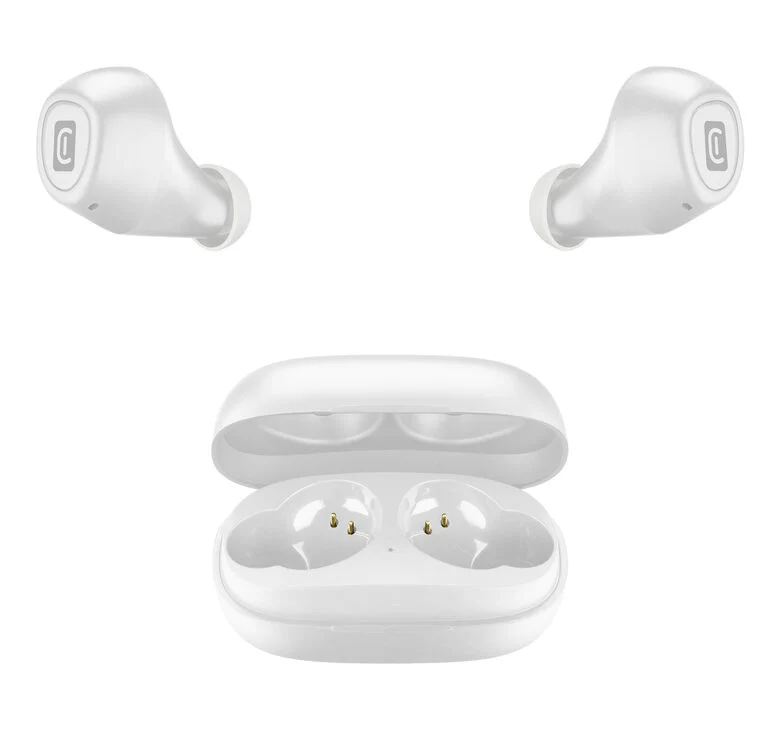 Cellularline Blink Auricolari Bluetooth® in-ear con carica batteria portatile con play-time totale fino a 14 ore Bianco