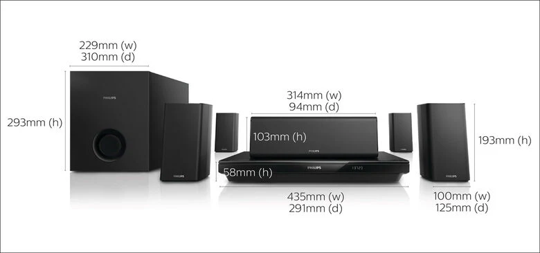 Philips Home Theater 5.1 Blu-ray 3D HTB3520G/12