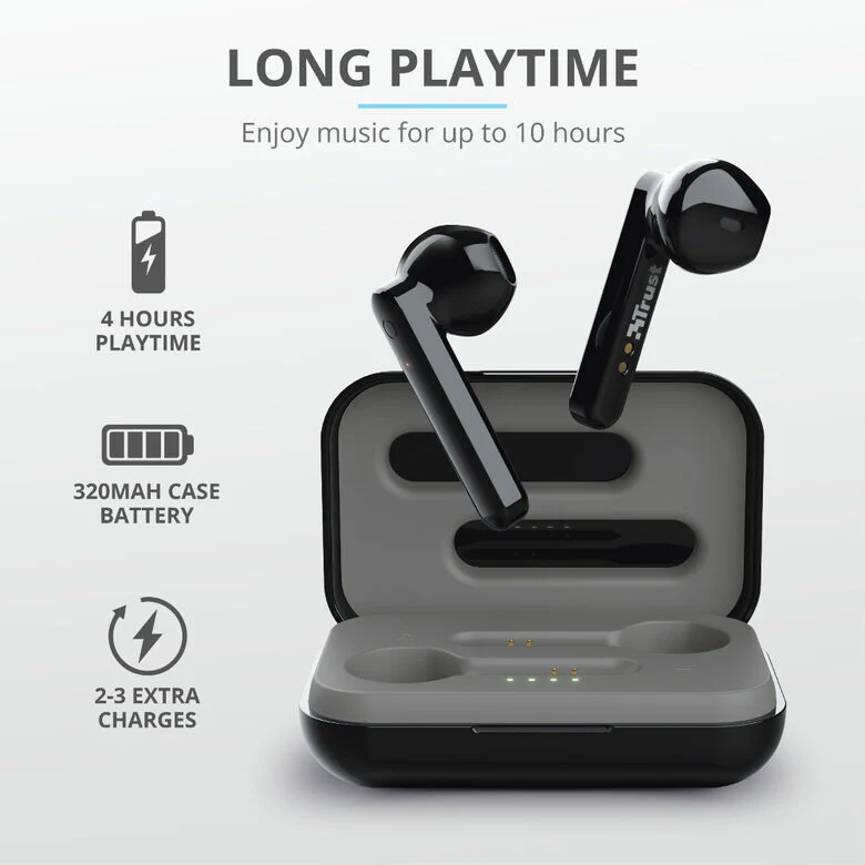 Trust Primo Auricolare Wireless In-ear Musica e Chiamate Bluetooth Nero