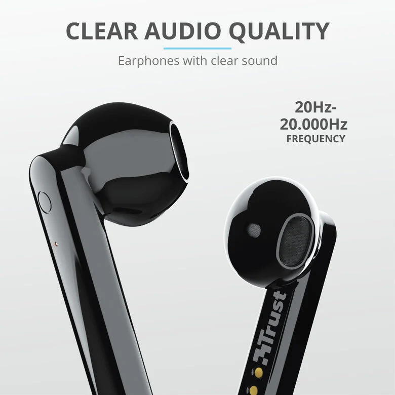 Trust Primo Auricolare Wireless In-ear Musica e Chiamate Bluetooth Nero