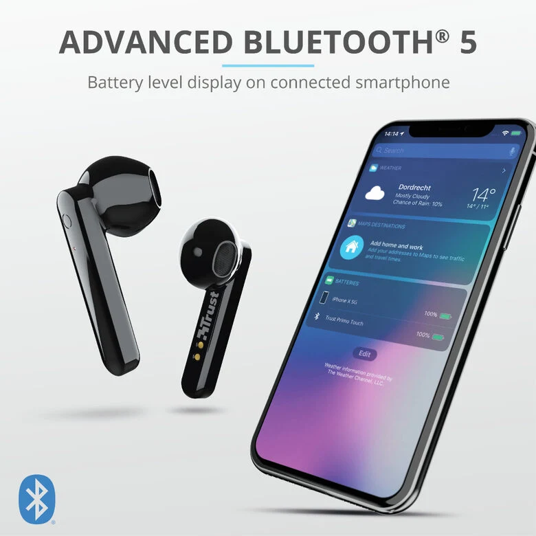 Trust Primo Auricolare Wireless In-ear Musica e Chiamate Bluetooth Nero