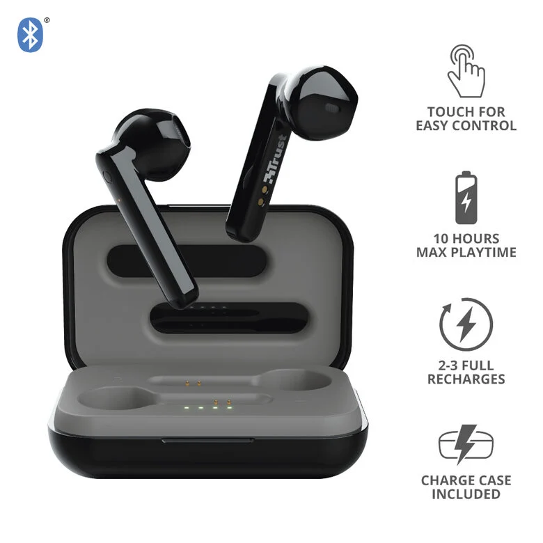 Trust Primo Auricolare Wireless In-ear Musica e Chiamate Bluetooth Nero
