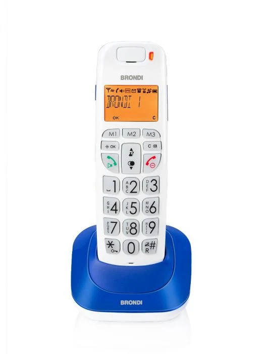 Brondi Bravo Bright Telefono DECT Identificatore di chiamata Blu