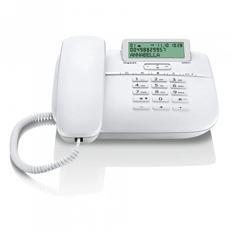 Gigaset DA611 Telefono analogico Identificatore di chiamata Bianco