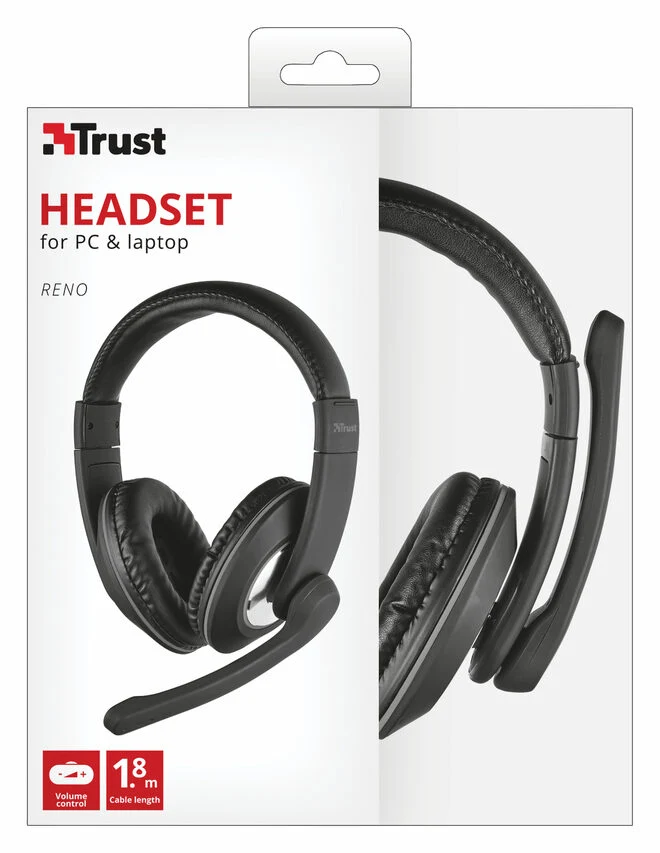 Trust 21662 cuffia e auricolare Cablato A Padiglione Musica e Chiamate Nero