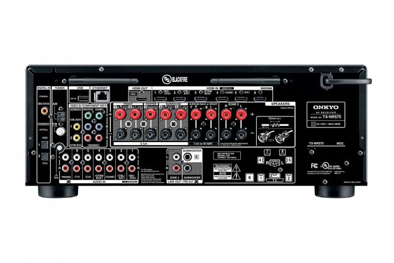 ONKYO TX-NR575 80 W 7.2 canali Surround Compatibilità 3D Nero