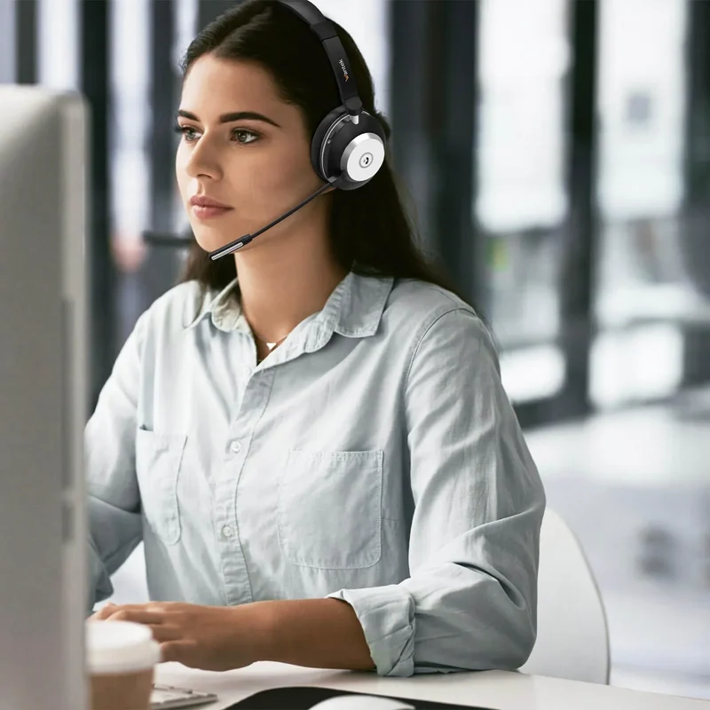 Wantek® WK882BT Noise Canceling Bluetooth Headset for Work