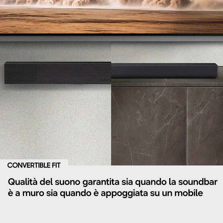 Samsung Soundbar HW-QS90H/XC, Audio 7.1.2 canali, potenza 330W, Active Voice Amplifier Pro, Bluetooth 5.3, Q-Symphony, Wireless Dolby Atmos, 2026