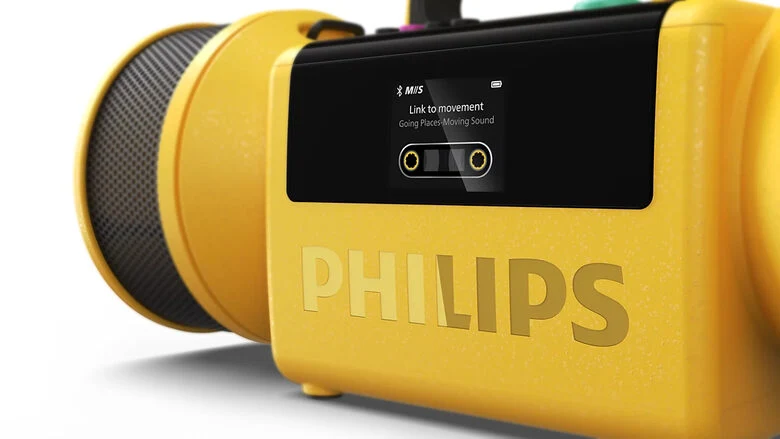 Philips The Tube Altoparlante portatile stereo Giallo 140 W