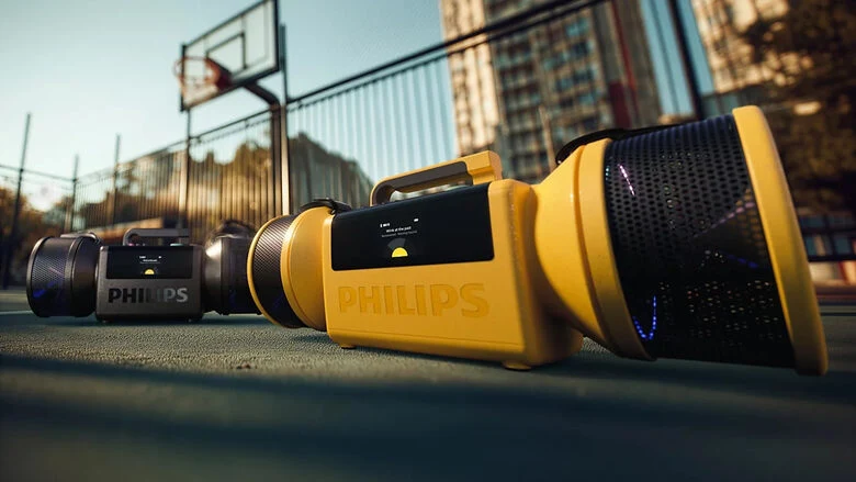 Philips The Tube Altoparlante portatile stereo Giallo 140 W