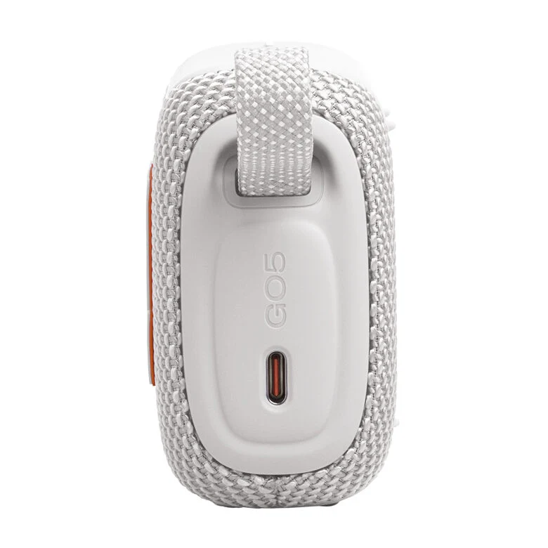 JBL GO 5 Speaker Bluetooth ultra‑portatile con potente Pro Sound e bassi incisivi, pairing AirTouch, design impermeabile, 10 ore di autonomia, Bianco