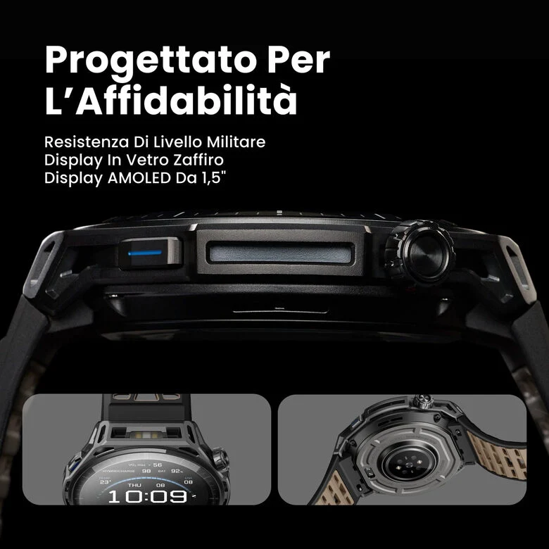 Amazfit Balance 3 3,81 cm (1.5") AMOLED 51 mm Digitale 480 x 480 Pixel Touch screen Acciaio inox Wi-Fi GPS (satellitare)