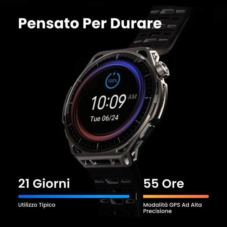 Amazfit Balance 3 3,81 cm (1.5") AMOLED 51 mm Digitale 480 x 480 Pixel Touch screen Acciaio inox Wi-Fi GPS (satellitare)