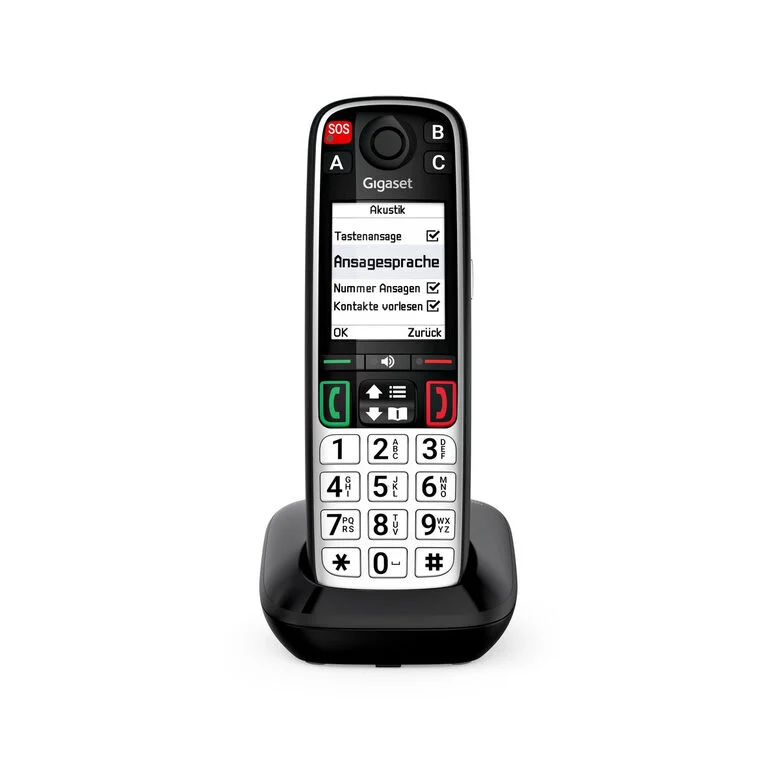 Gigaset EASY 500 Telefono analogico/DECT Identificatore di chiamata Nero, Argento
