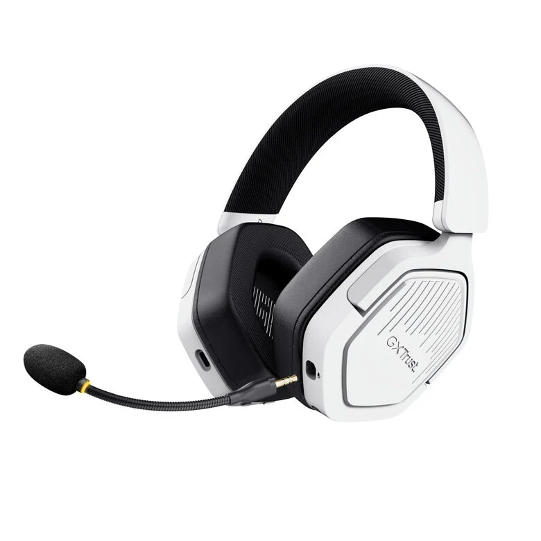 Trust GXT 493W Carus Auricolare Con cavo e senza cavo A Padiglione, Casco Gaming USB Type-C / USB Type-A Bluetooth Bianco