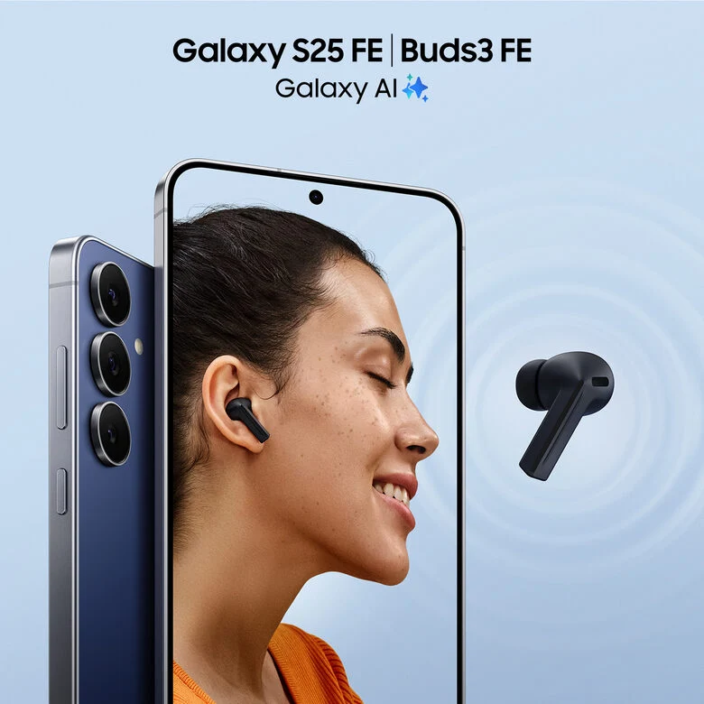 Samsung Galaxy S25 FE, Smartphone AI, Display Dynamic AMOLED 2X 6.7'', Fotocamera 50MP, 8GB RAM, 256GB, Batteria 4.900 mAh, Icyblue