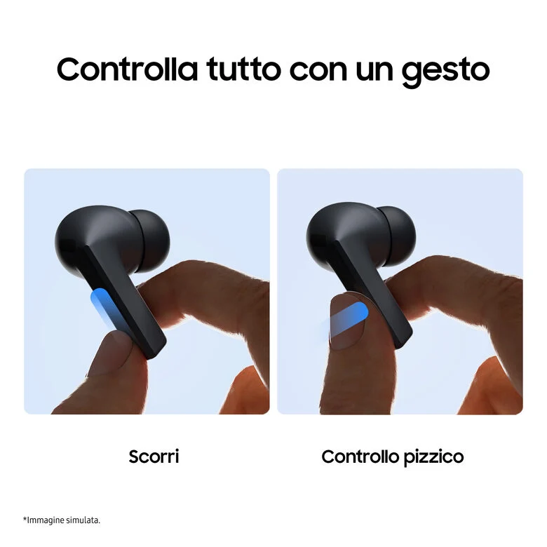 Samsung Galaxy Buds3 FE, Auricolari Wireless, Audio 360, Gemini AI, Grigio
