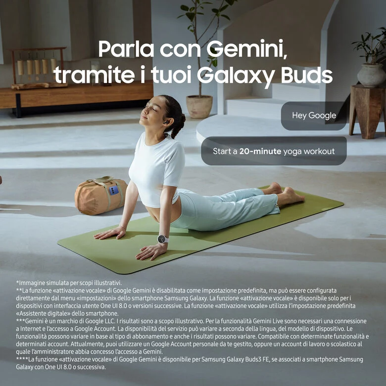 Samsung Galaxy Buds3 FE, Auricolari Wireless, Audio 360, Gemini AI, Grigio