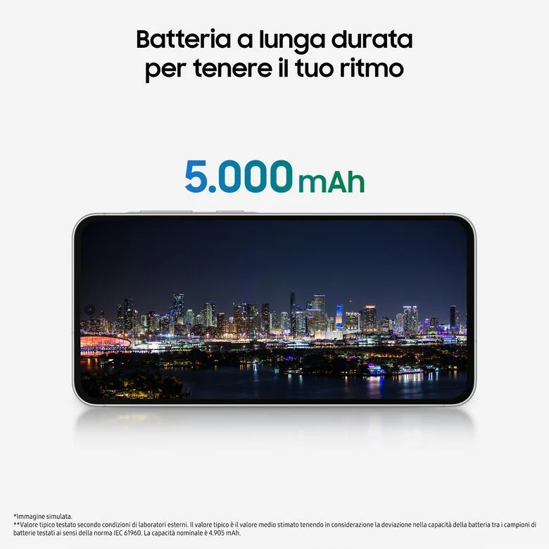 Samsung Galaxy A56 5G, Smartphone con Funzioni intelligenti, Display Super AMOLED 6.7”, 8GB RAM, 256GB, Camera 50MP, Batteria 5.000 mAh, IP67, Awesome Lightgray