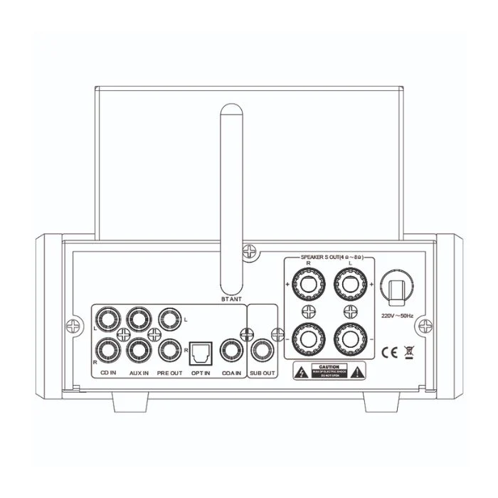 Irradio IR-DA3 Tube Amplificatore stereo HI-FI ibrido valvolare 4Ohm 50W RMS