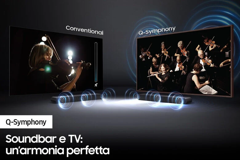 Samsung HW-S50B/ZF Soundbar canali 140W 2022, suono bilanciato e uniforme, music mode, tap sound