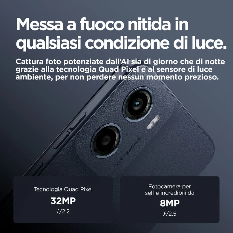 Motorola moto Smartphone e15 (2/64GB, Fotocamera da 32MP + sensore antisfarfallio, Display 6.67" HD+ 90Hz Corning® Gorilla® Glass 3, 5200mAh, MediaTek Helio G81 Extreme, Android 14 Go Editio