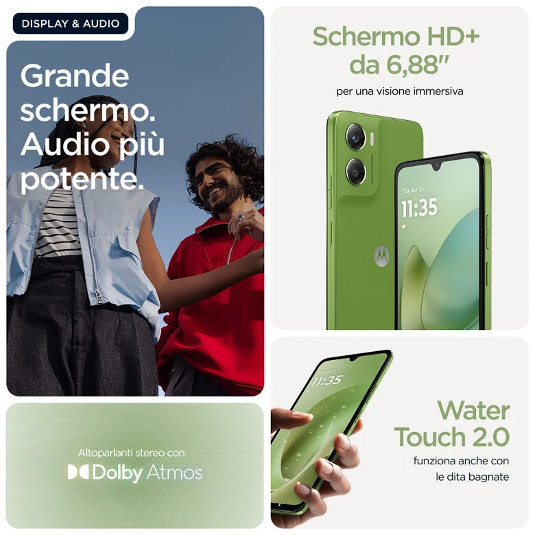 Motorola moto g06 17,5 cm (6.88") Doppia SIM Android 15 4G USB tipo-C 4 GB 128 GB 5200 mAh Verde